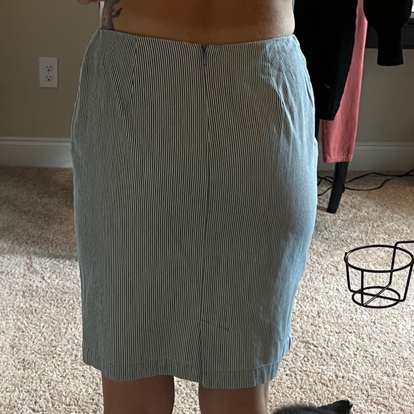 Floral Embroidered Women's Skirt - Blue and Pink - Picture 3 of 5